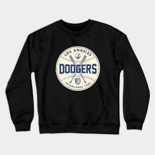 Old Style Los Angeles Dodgers 3 by Buck Tee Crewneck Sweatshirt